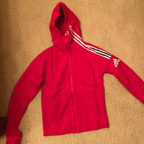 Adidas Jackets Coats Adidas Zne 3 Stripes Hoodie Jacket Sz S Poshmark